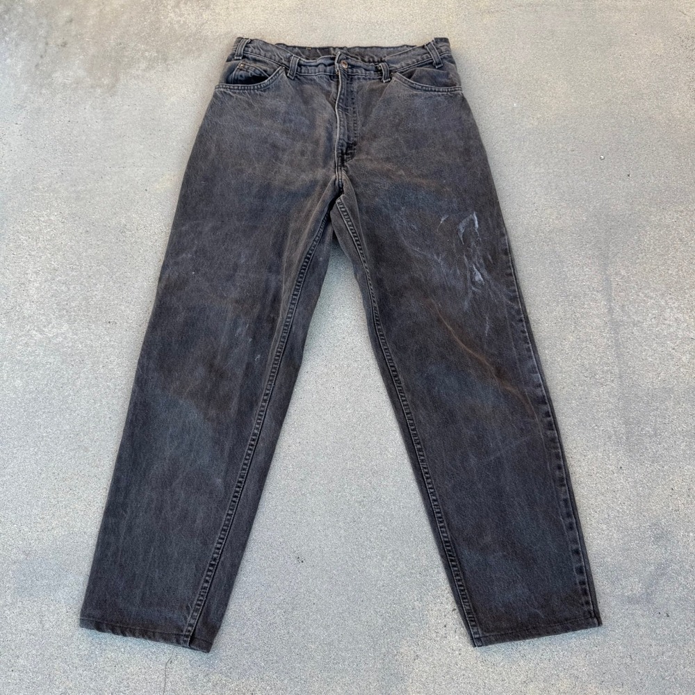 Vintage‎ Levi's 550 Relaxed Fit Tapered Leg Jeans Faded Black Made in USA 34x34